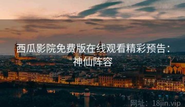 西瓜影院免费版在线观看精彩预告：神仙阵容
