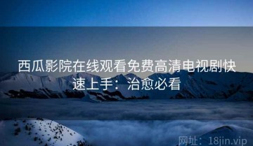 西瓜影院在线观看免费高清电视剧快速上手：治愈必看